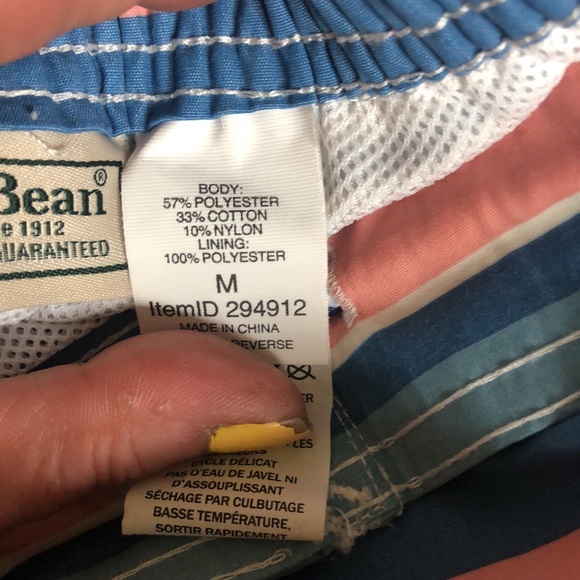 Vintage LL Bean Men’s striped swim trunks SZ M bathing suit Electic grandpa Y2K - Picture 5 of 12